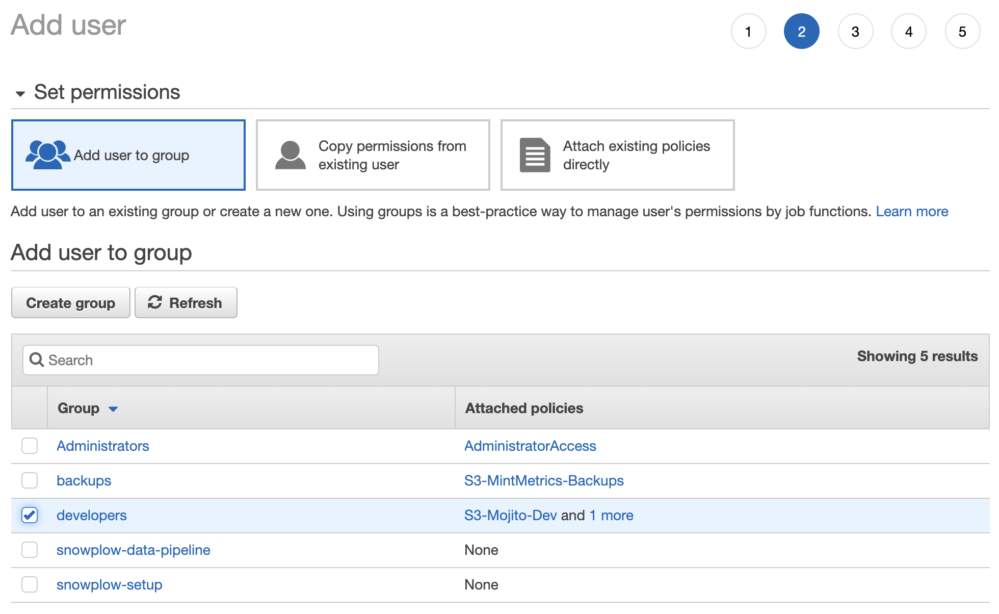 Add them to an appropriately locked down policy or group Step 3