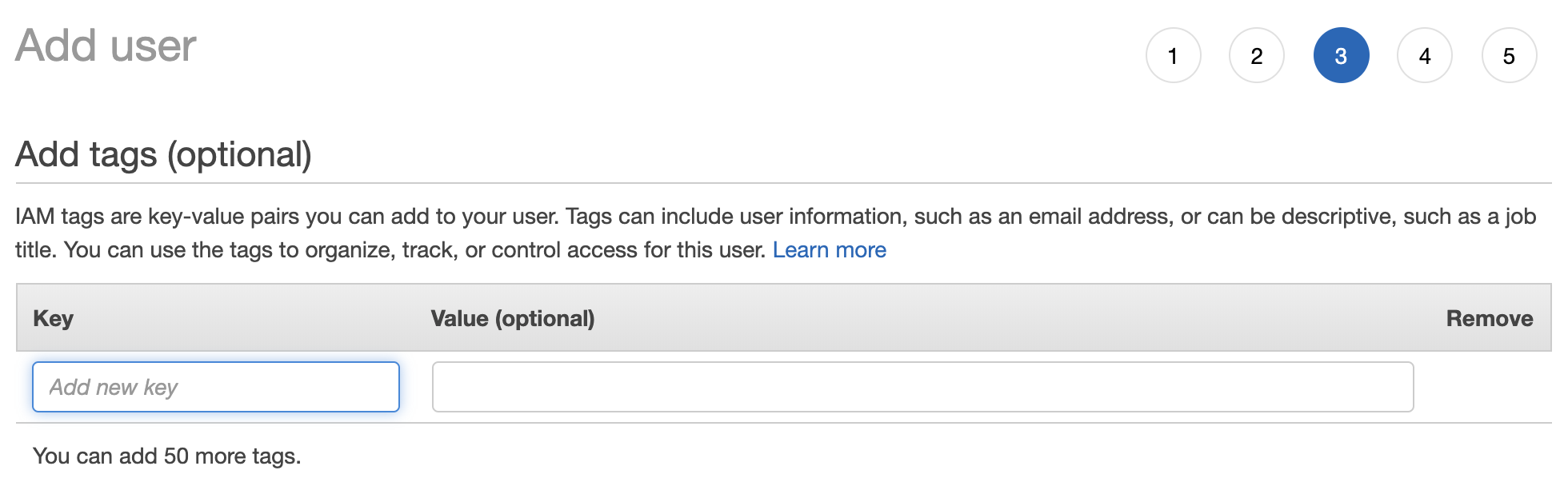 Adding user tags Step 4