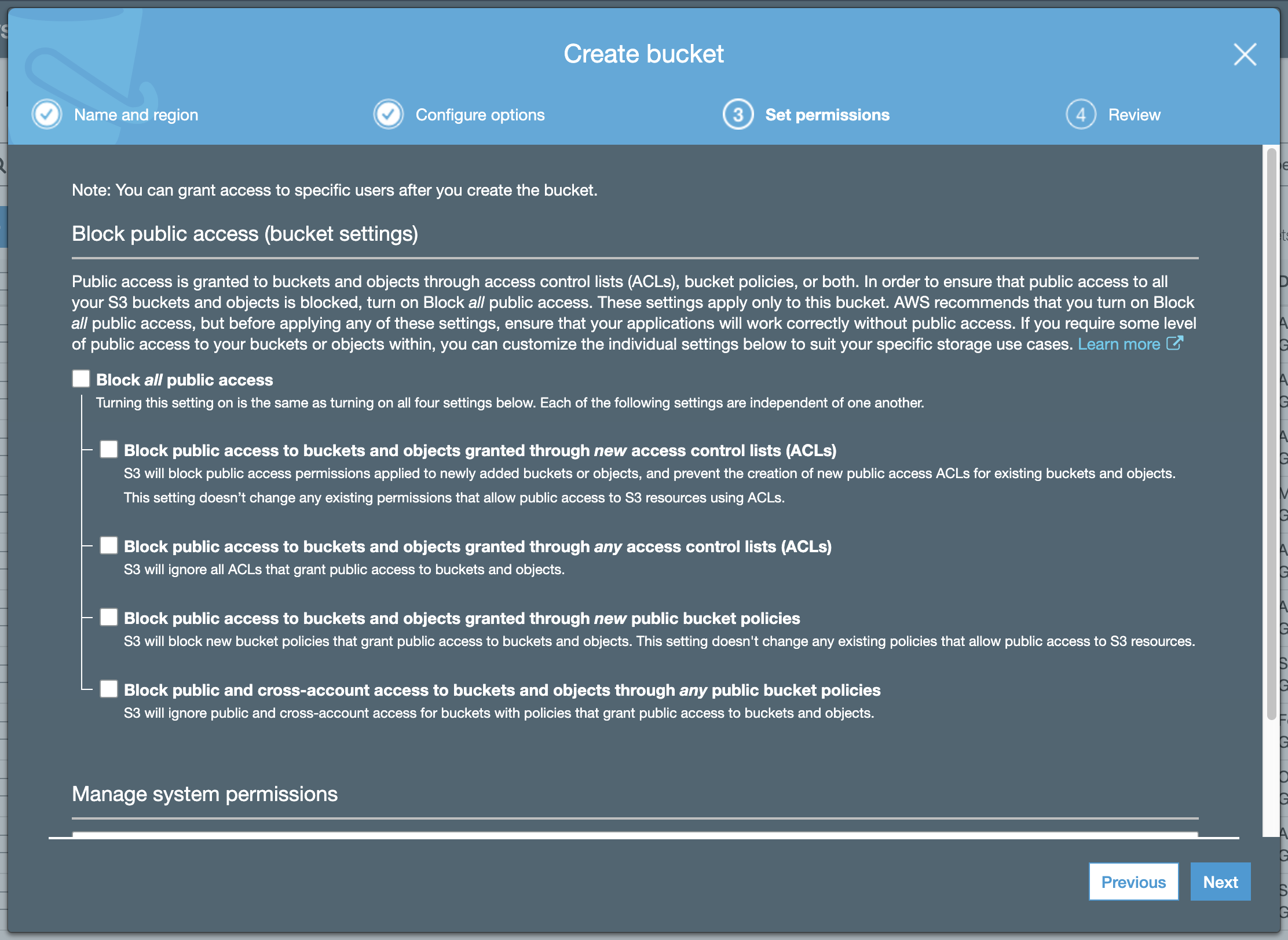 Disable public blocking Step 5